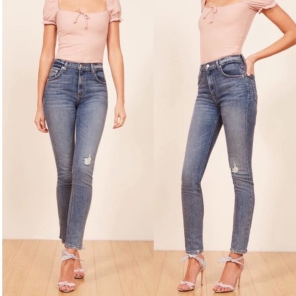 Reformation Denim - REFORMATION Hepburn Jean in Rainier Size 31